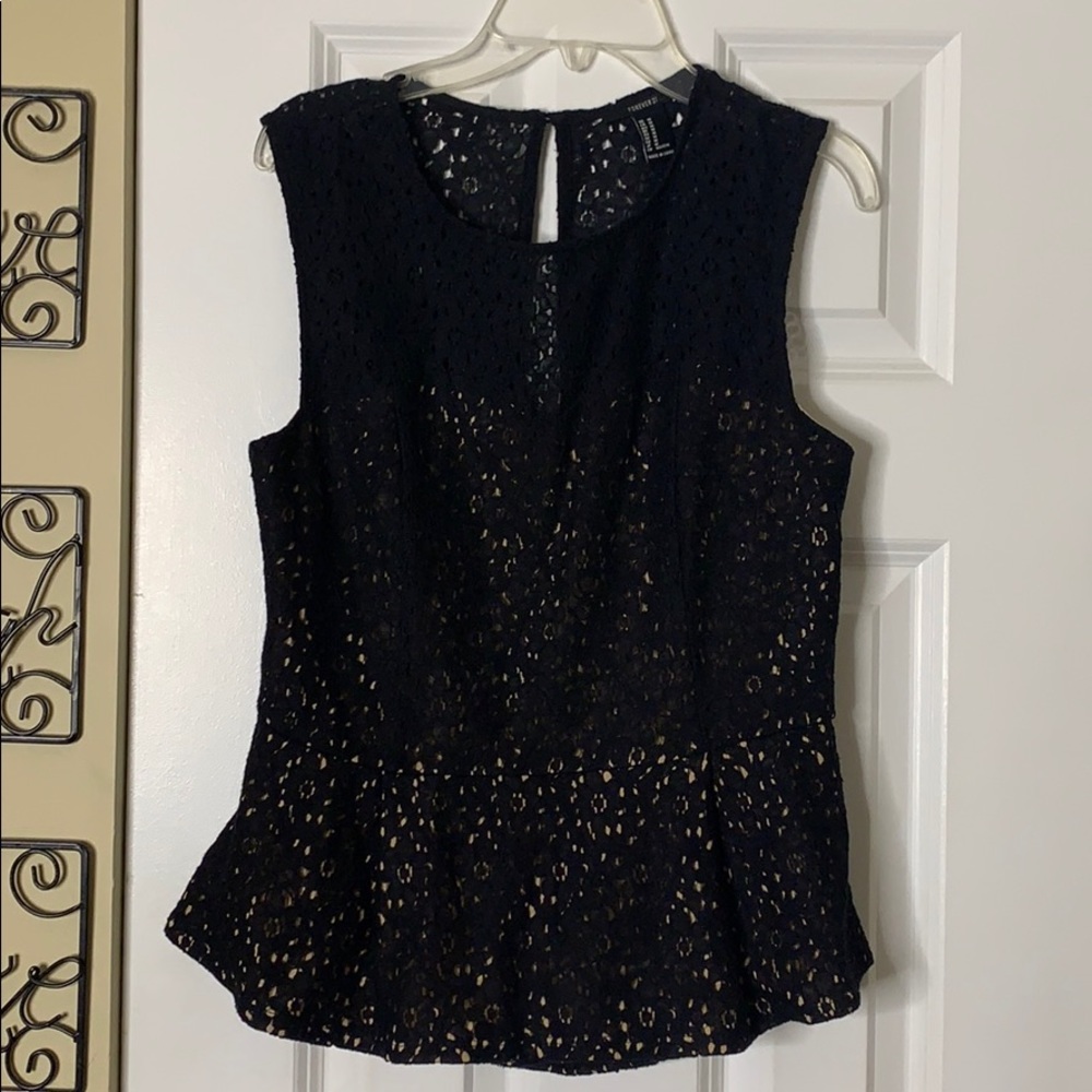 Dressy lace black top